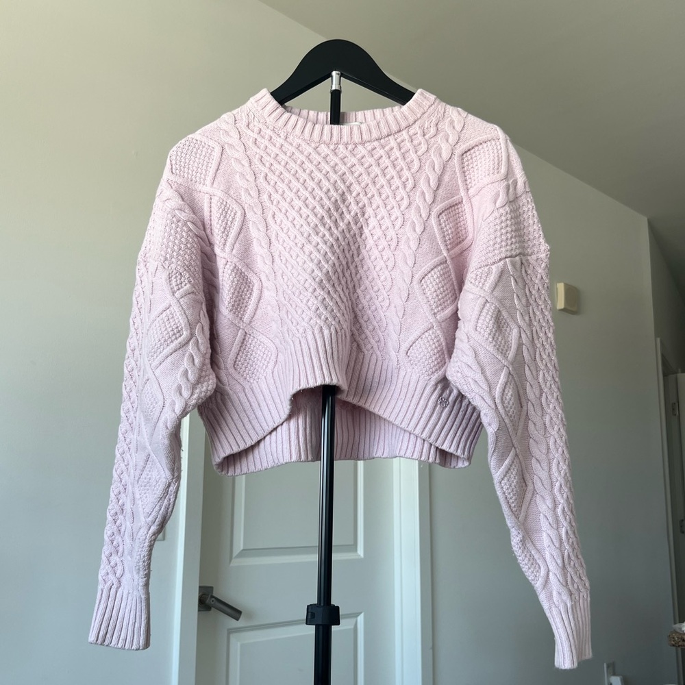 Sunday Best Peggy Cropped Sweater (Sugarplum Lilac) - Size S